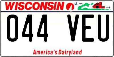 WI license plate 044VEU