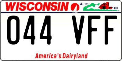 WI license plate 044VFF