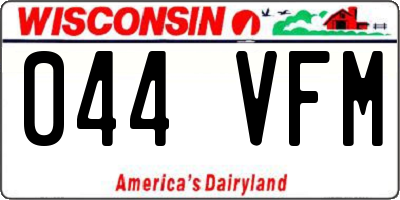 WI license plate 044VFM