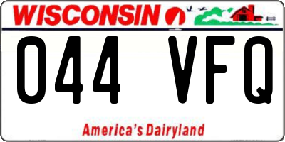 WI license plate 044VFQ