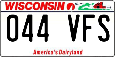 WI license plate 044VFS