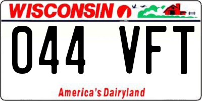 WI license plate 044VFT