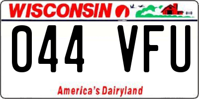 WI license plate 044VFU