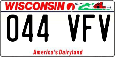 WI license plate 044VFV