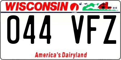 WI license plate 044VFZ