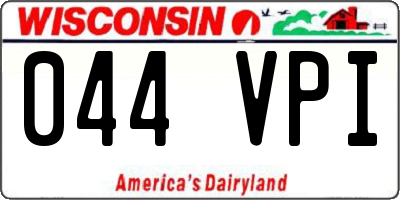 WI license plate 044VPI