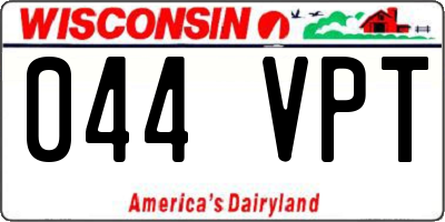WI license plate 044VPT