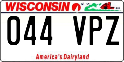 WI license plate 044VPZ