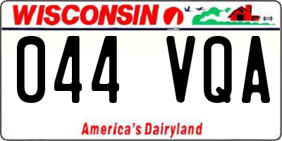 WI license plate 044VQA