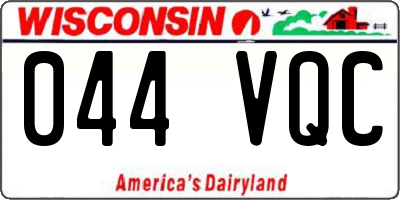 WI license plate 044VQC