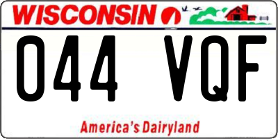 WI license plate 044VQF