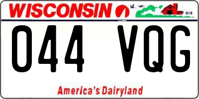 WI license plate 044VQG