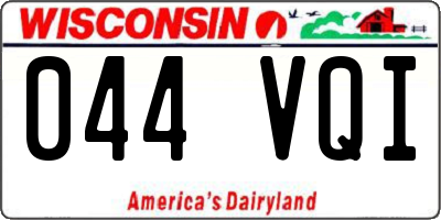 WI license plate 044VQI