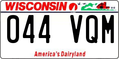 WI license plate 044VQM