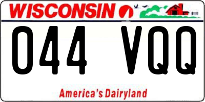 WI license plate 044VQQ