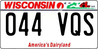 WI license plate 044VQS
