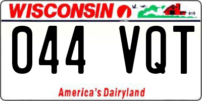 WI license plate 044VQT