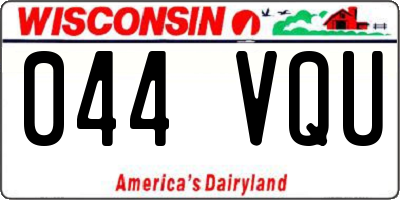 WI license plate 044VQU