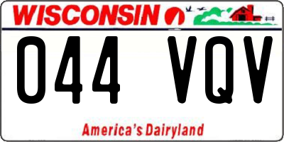 WI license plate 044VQV