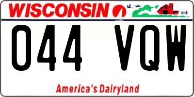 WI license plate 044VQW