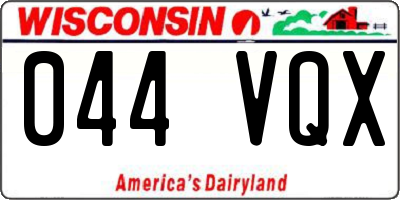 WI license plate 044VQX