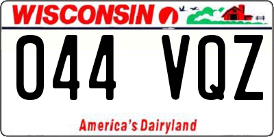 WI license plate 044VQZ