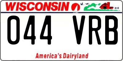WI license plate 044VRB