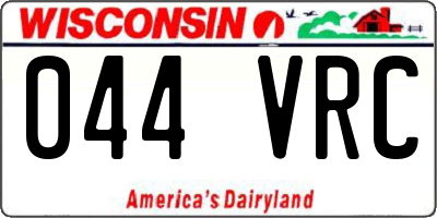 WI license plate 044VRC