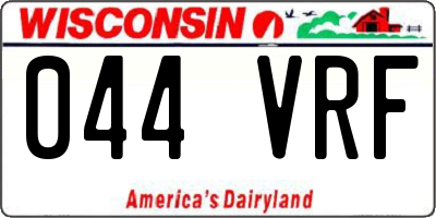 WI license plate 044VRF