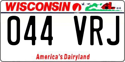 WI license plate 044VRJ