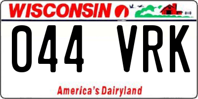 WI license plate 044VRK