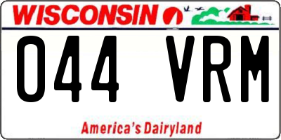 WI license plate 044VRM