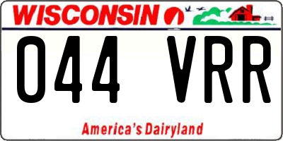 WI license plate 044VRR