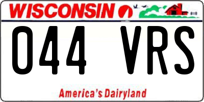 WI license plate 044VRS