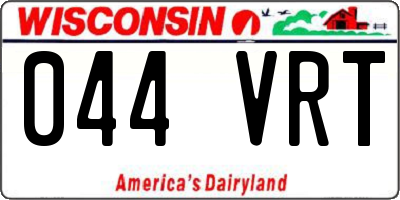 WI license plate 044VRT