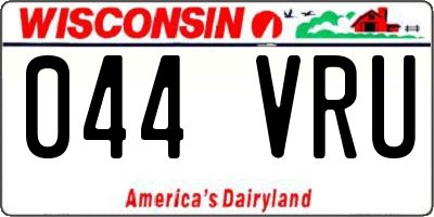 WI license plate 044VRU