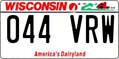WI license plate 044VRW