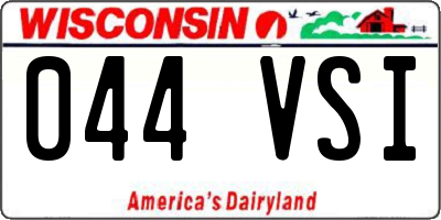 WI license plate 044VSI