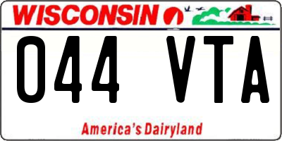 WI license plate 044VTA