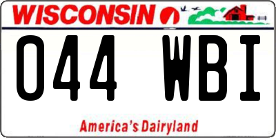 WI license plate 044WBI