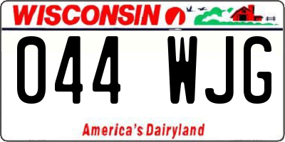 WI license plate 044WJG