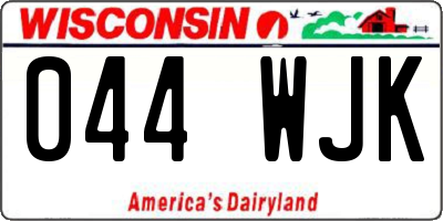 WI license plate 044WJK