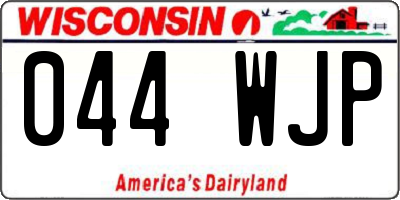 WI license plate 044WJP
