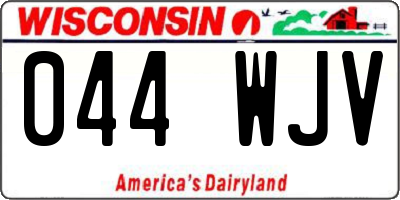 WI license plate 044WJV