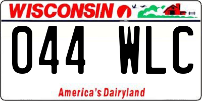 WI license plate 044WLC