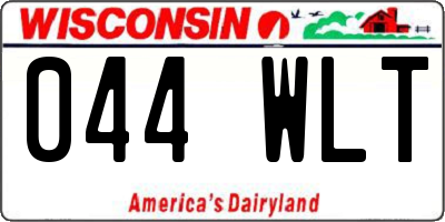 WI license plate 044WLT