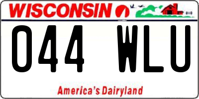 WI license plate 044WLU