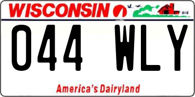 WI license plate 044WLY
