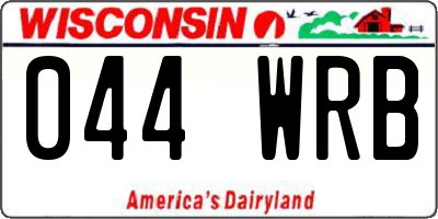WI license plate 044WRB