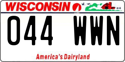 WI license plate 044WWN